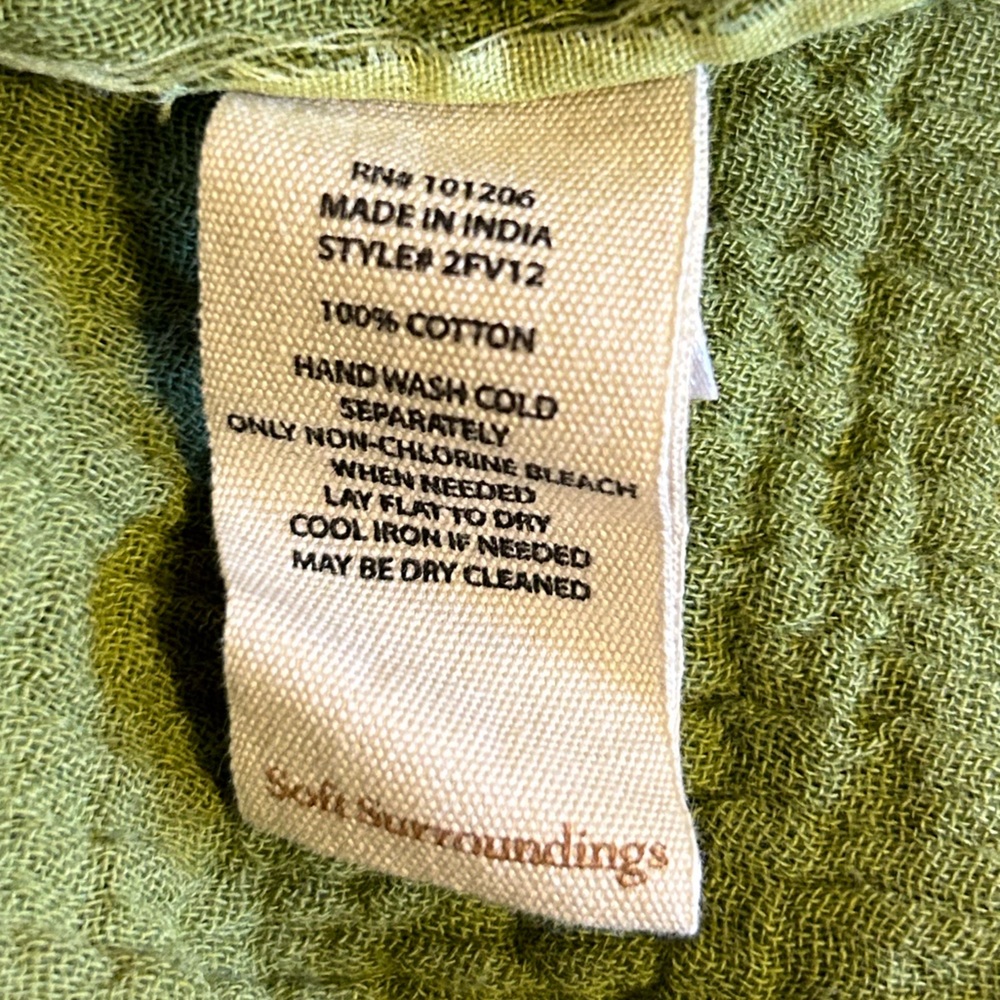 Soft Surroundings Drina Gauze Midi Dress - Fern/Green - Size Medium - Picture 8 of 8